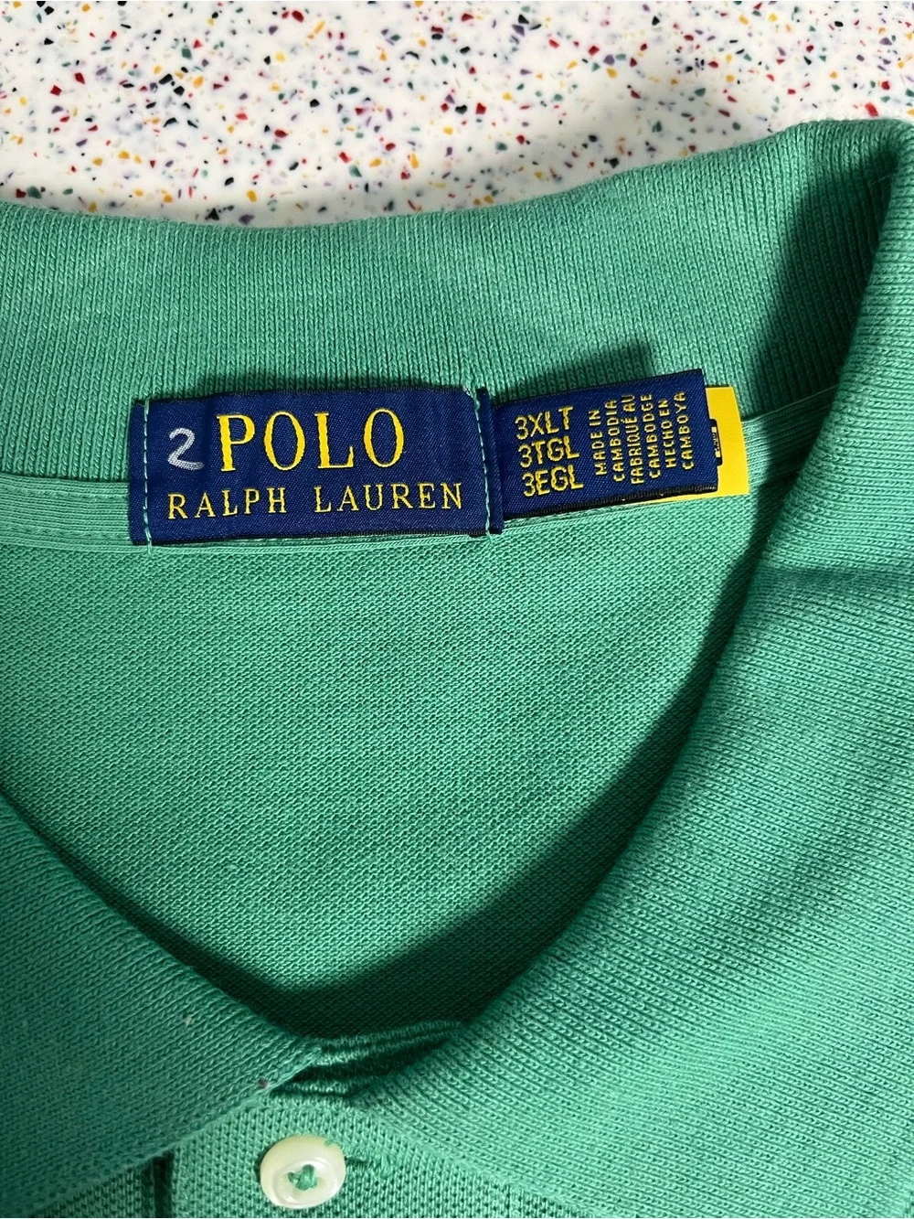 POLO Ralph Lauren Big Tall Mesh Polo Collared Shirt Art Green Men’s Size 3XLT